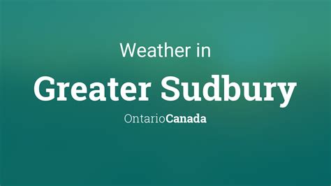 weather sudbury ontario today.